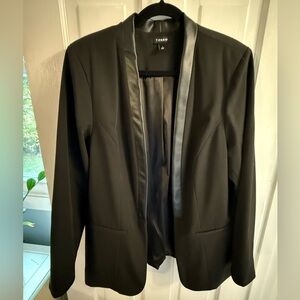 Torrid Black Blazer with leather-like lapels